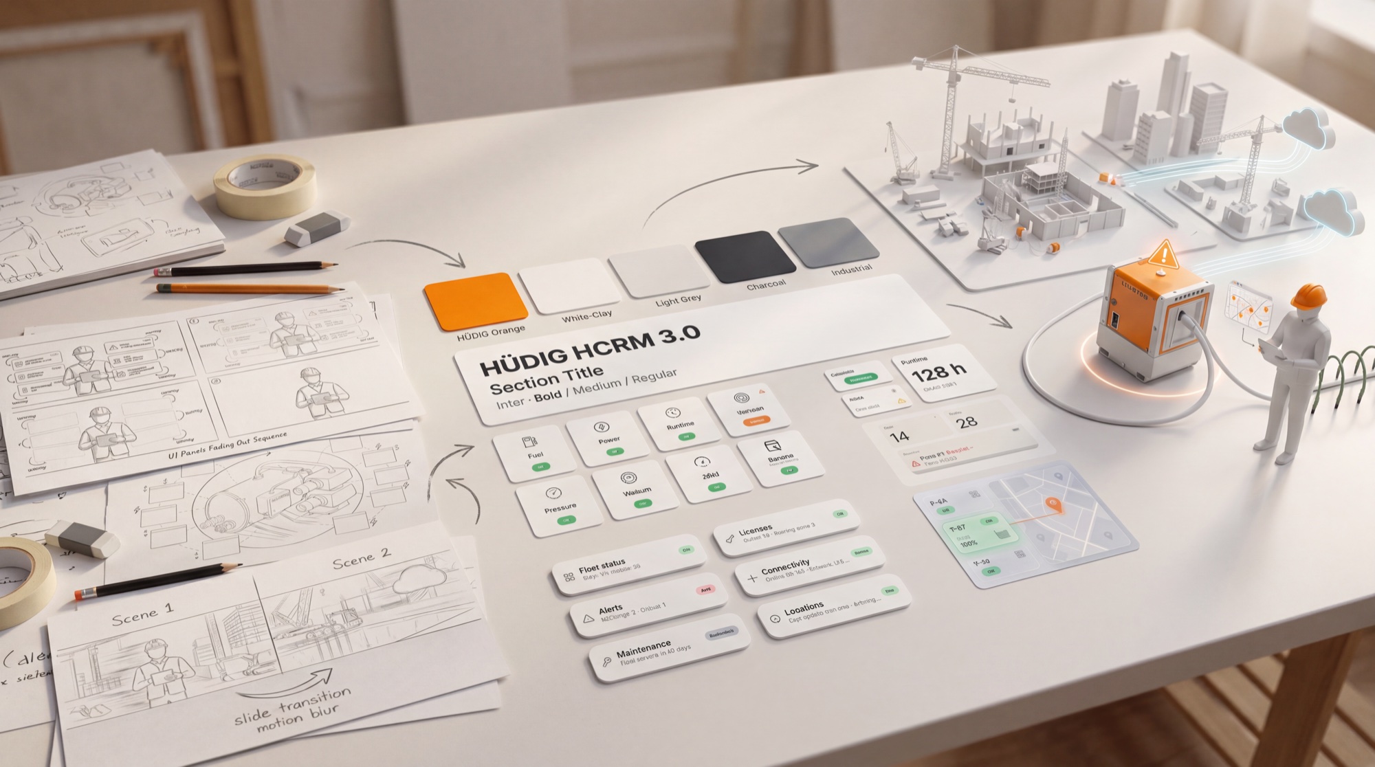 HCRM Industrial Monitoring — production planning board